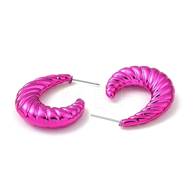 Croissant Acrylic Stud Earrings EJEW-P251-37-1