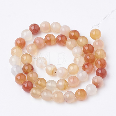 Natural Carnelian Beads Strands G-S295-13-8mm-1