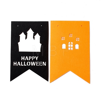 16Pcs 2 Color Flag Felt Ornaments LS-DIY-B054-02D-1