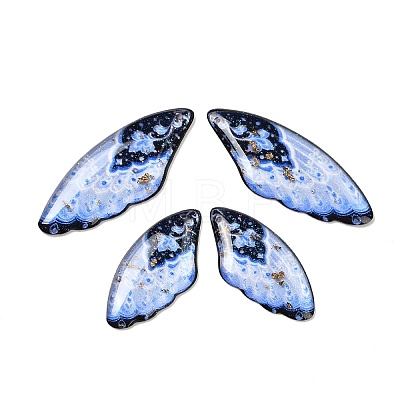 4Pcs 4 Styles Transparent Epoxy Resin Pendants RESI-B032-01C-1