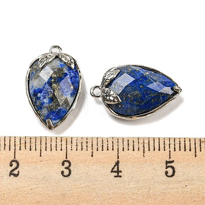 Natural Lapis Lazuli Faceted Pendants G-M431-06P-04-1