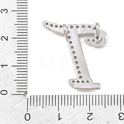 Brass Micro Pave Clear Cubic Zirconia Pendants CU-CBA8481-01P-T-1