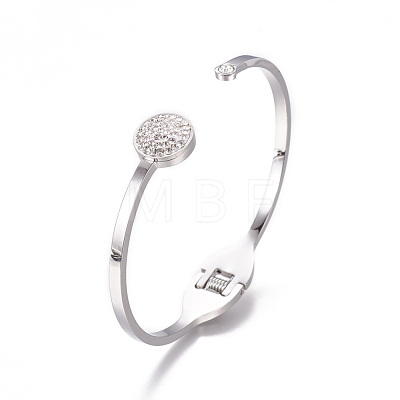 304 Stainless Steel Cuff Bangles BJEW-F390-01-1