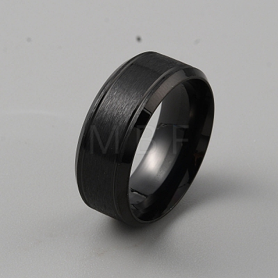 201 Stainless Steel Plain Band Ring for Men RJEW-WH0011-13A-1