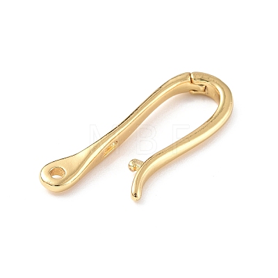 Rack Plating Brass Hook Clasps KK-E073-01G-1