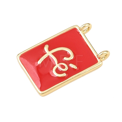 Brass Enamel Pendants KK-L251-01G-1