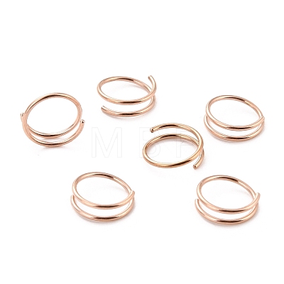 Double Nose Ring for Single Piercing AJEW-C010-02RG-02-1