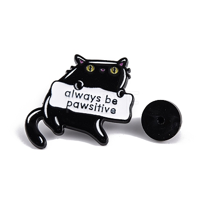 Cat Shape Enamel Pins JEWB-P041-B04-1