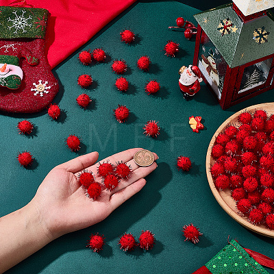 120Pcs Handmade DIY Doll Craft Pom Pom Balls FABR-SC0001-01C-01-1