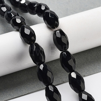 Natural Black Onyx(Dyed & Heated) Beads Strands G-P520-C06-01-1