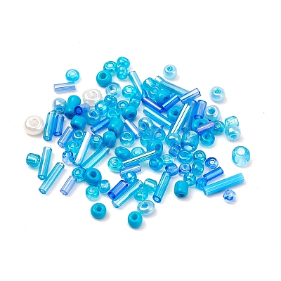7 Style Baking Paint & Transparent & Trans & Ceylon Glass Seed Beads SEED-YW0001-45D-1