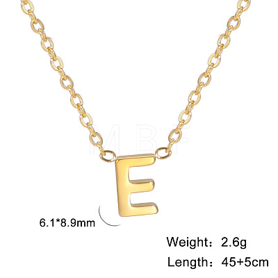 201 Stainless Steel Initial Pendant Necklaces FS-WG78A3B-05-1