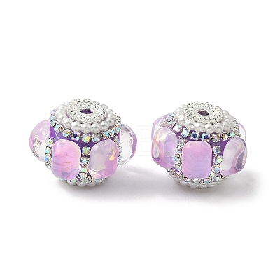 Sparkling Acrylic Rhinestone Beads CLAY-NH0003-01S-03-1