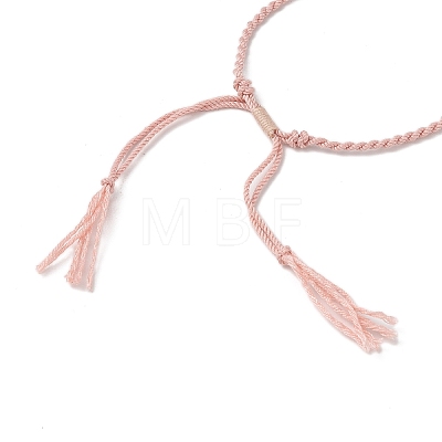 Braided Cotton Cord Bracelet Making MAK-L043-02G-08-1