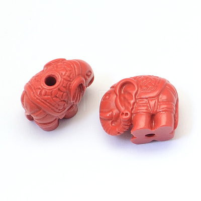 Elephant Cinnabar Beads CARL-Q003-27-1