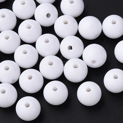 Opaque Acrylic Beads MACR-S370-C14mm-01-1