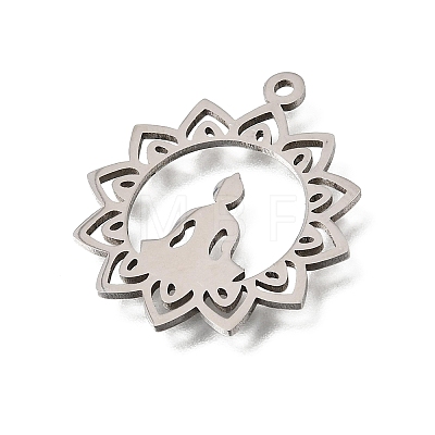 Buddhist 304 Stainless Steel Pendants SA-CBA4CE0-06P-1