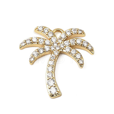 Brass Micro Pave Cubic Zirconia Pendants KK-G534-01A-G-1