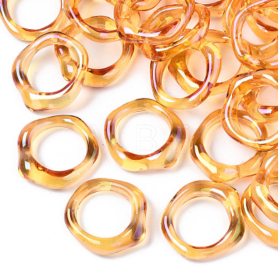 Transparent Resin Finger Rings RJEW-T013-001-E05-1