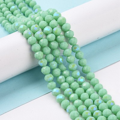 Electroplate Glass Beads Strands EGLA-A034-P1mm-B22-1