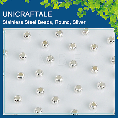 Unicraftale 50Pcs 201 Stainless Steel Beads STAS-UN0048-83-1