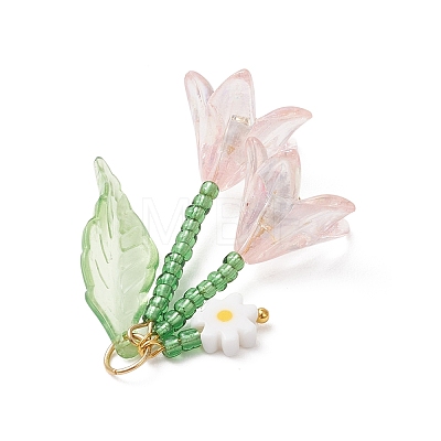 Glass Seed Beaded Pendants PALLOY-MZ01240-02-1