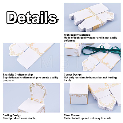 Fashewelry 30 Sets 3 Colors Chair Shape Romantic Wedding Candy Box CON-FW0001-01-1