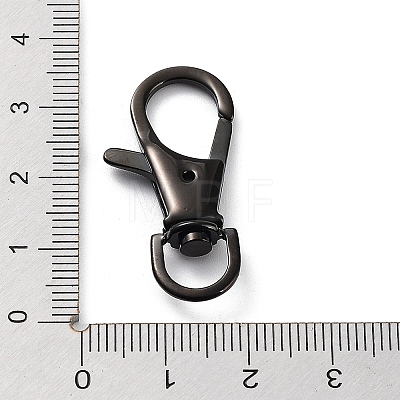 Ion Plating(IP) 304 Stainless Steel Swivel Lobster Claw Clasps STAS-I117-01B-01-1