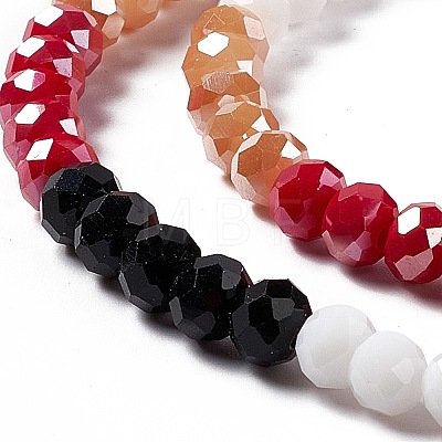 Imitation Jade Opaque Solid Color Glass Beads Strands GLAA-L044-A02-1