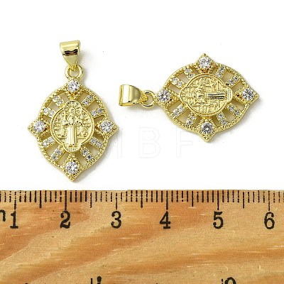 Brass Micro Pave Cubic Zirconia Pendants KK-H472-53A-G-1