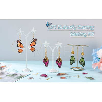 Kissitty DIY Butterfly Drop Earring Making Kit DIY-KS0001-33-1