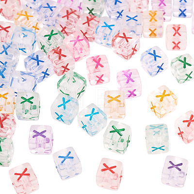 50Pcs Acrylic European Beads MACR-TADJ0001-13X-1