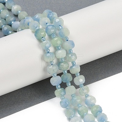 Natural Dyed White Jade Beads Strands G-H057-A22-08-1