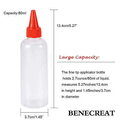 BENECREAT 3 Colors Plastic Empty Bottle for Liquid DIY-BC0009-19-1