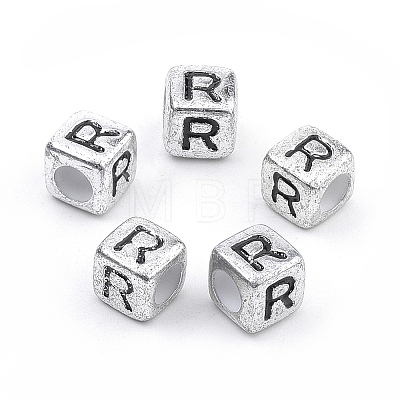 Plated Acrylic Beads X1-PB43C9308-R-1