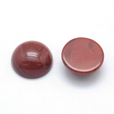 Natural Red Jasper Cabochons G-P393-R44-6MM-1