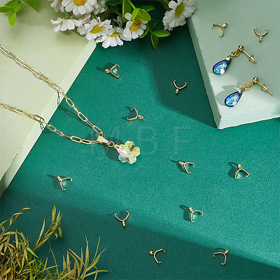 80Pcs 201 Stainless Steel Ice Pick Pinch Bails STAS-BBC0009-01-1