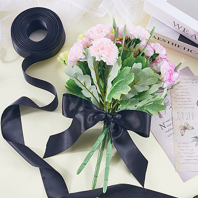 25 Yards Double-Face Polyester Satin Ribbons SRIB-CP0001-02B-1