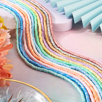 12 Colors Handmade Polymer Clay Beads CLAY-TA0001-24-1