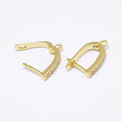 Brass Earring Hooks KK-E711-048G-NR-1