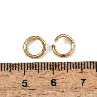 304 Stainless Steel Open Jump Rings X-STAS-Z137-01G-10-1