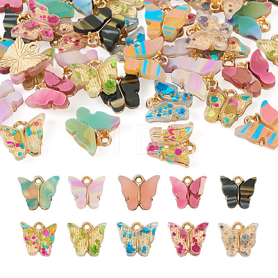 40Pcs 10 Style Transparent Acrylic Charms FIND-BY0001-22-1