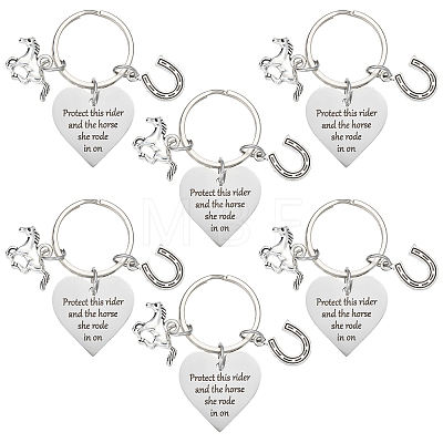 6Pcs Alloy Keychains KEYC-SW00044-1