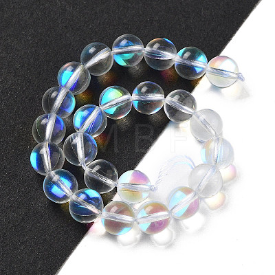 Synthetic Moonstone Beads Strands G-P528-J02-13-1