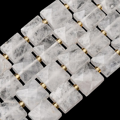Natural Quartz Crystal Beads Strands G-F839-A31-01-1