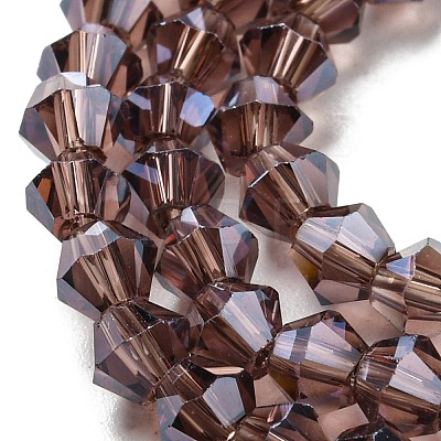 Transparent Electroplate Glass Beads Strands EGLA-A039-T3mm-A05-1