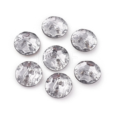 Acrylic Rhinestone Buttons X-BUTT-TAC0001-01-1