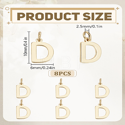 8Pcs Brass Charms KK-LP0001-85D-1