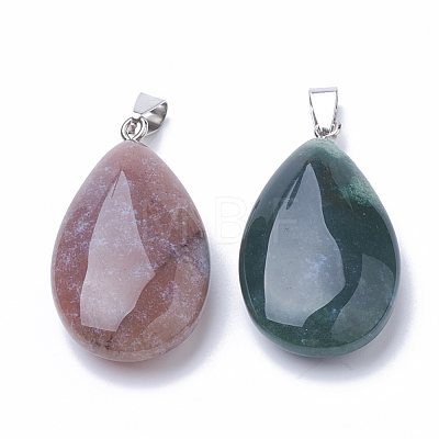 Natural Indian Agate Pendants G-S292-12F-1