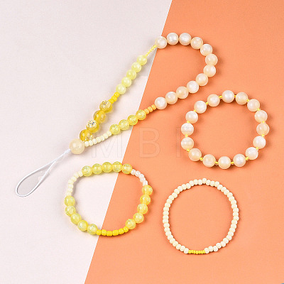 DIY 18 Style Resin & Acrylic Beads Jewelry Making Finding Kit DIY-NB0012-04G-1
